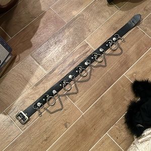 Heavy duty Bondage Belt with loops, chains and clips